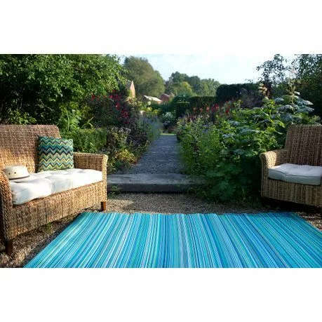 Fab Habitat Outdoor Rug Cancun Blue