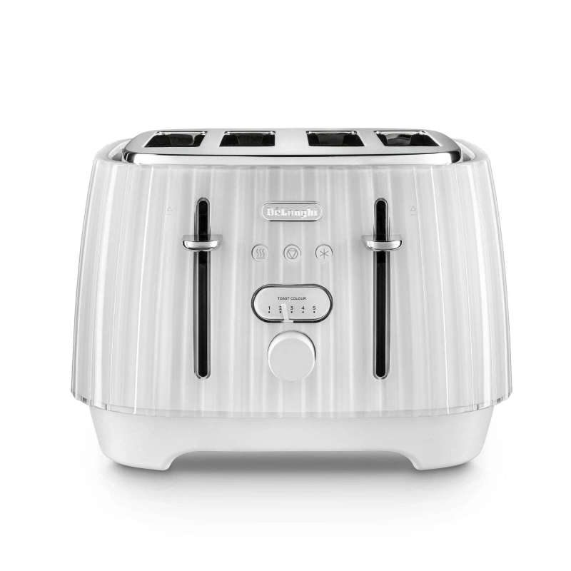 De'longhi Ballerina 4 Slice Toaster Opaline White