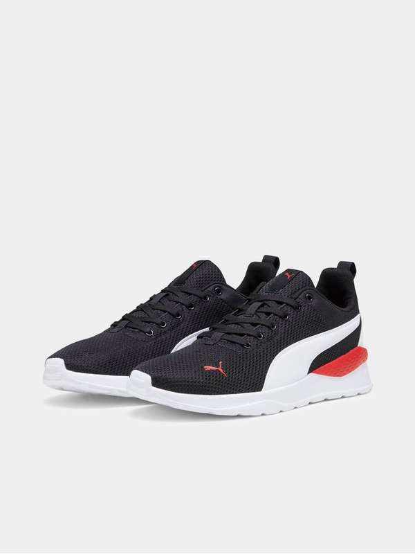 PUMA ANZARUN LITE BLK WHITE RED RUNNING SHOES