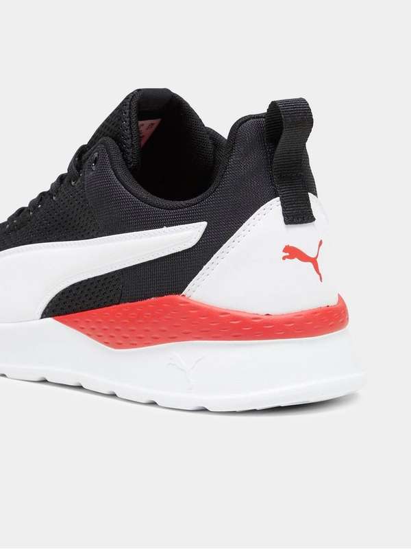 PUMA ANZARUN LITE BLK WHITE RED RUNNING SHOES