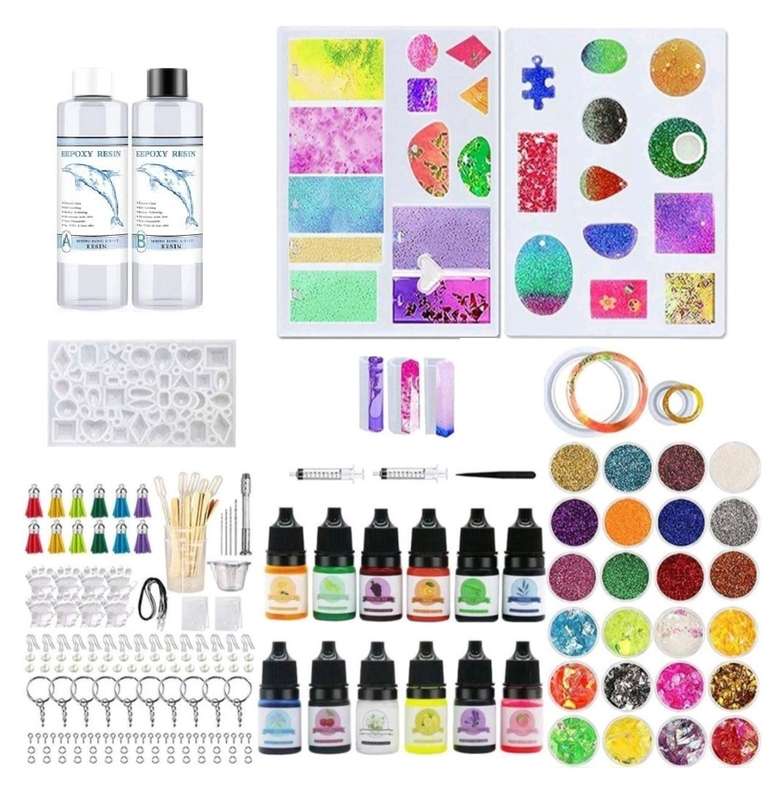 Resin Epoxy Starter Kit with Pigment - 239 PC