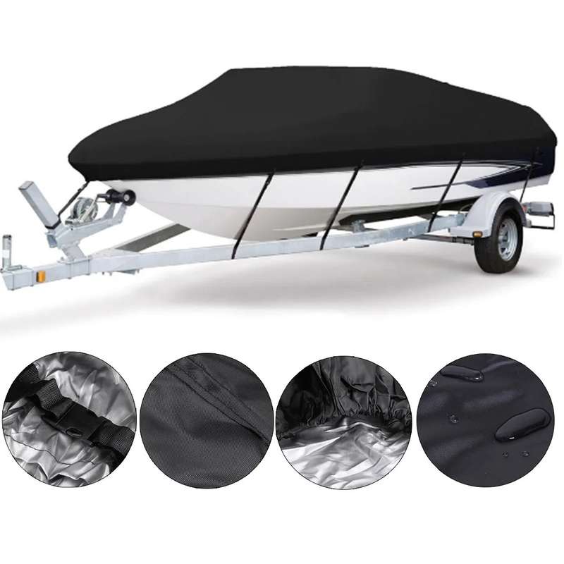 Boat Cover - Black - 700X320CM (20ft to 22ft)