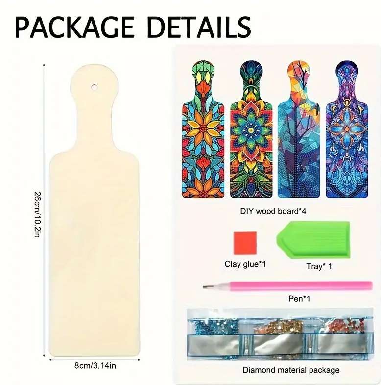 Mini DIY  Display Diamond Art Kitchen Board Kit - 4PC