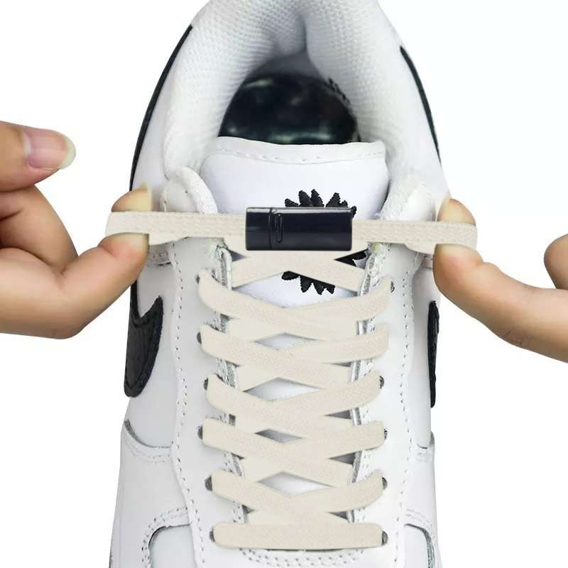 No Tie Magnetic Shoelaces - White & Black