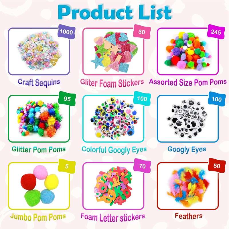 2000 PCS Arts and Crafts Kit