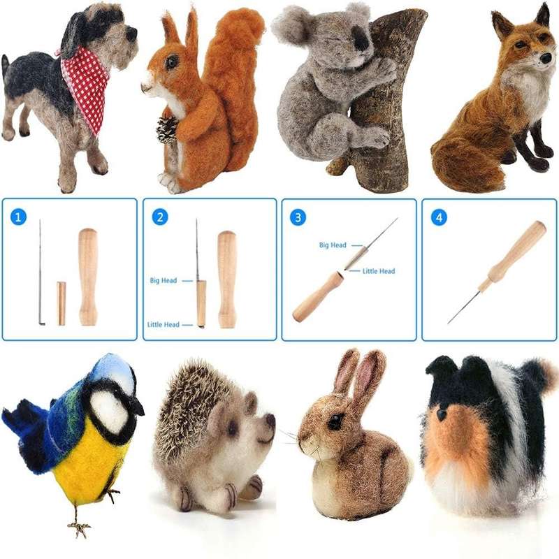 Needle Felting Kit with Storage Box - 40 Colours