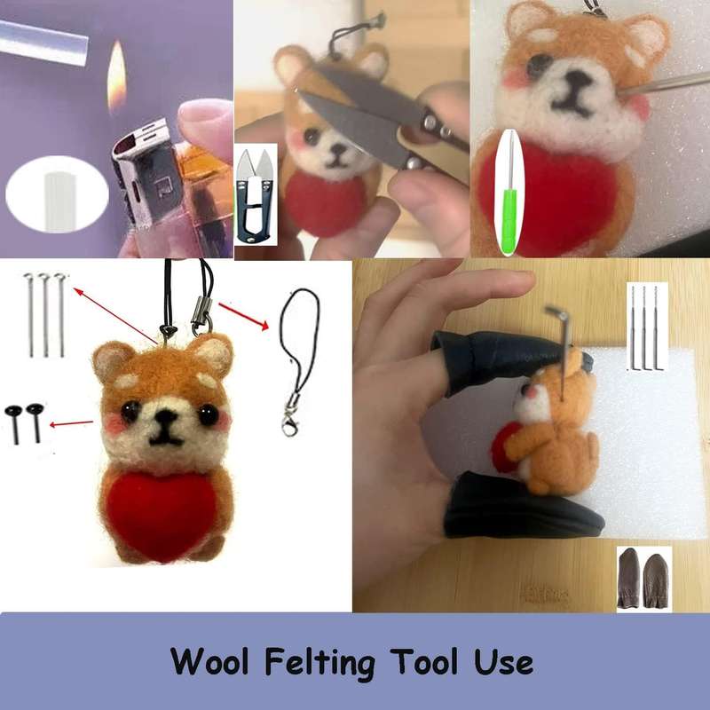 Needle Felting Kit with Storage Box - 40 Colours