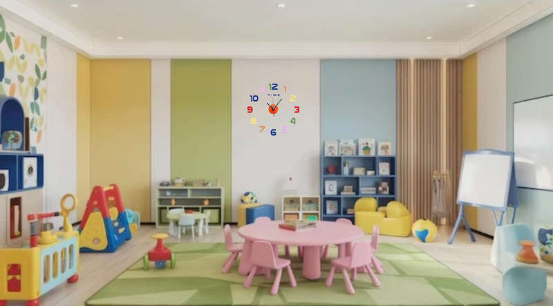 Kids DIY Frameless Clock
