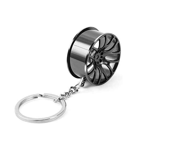 Wheel Rim Key Chain - Black