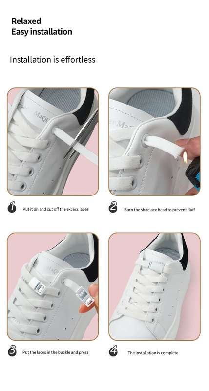 No Tie Magnetic Shoelaces - White & Black