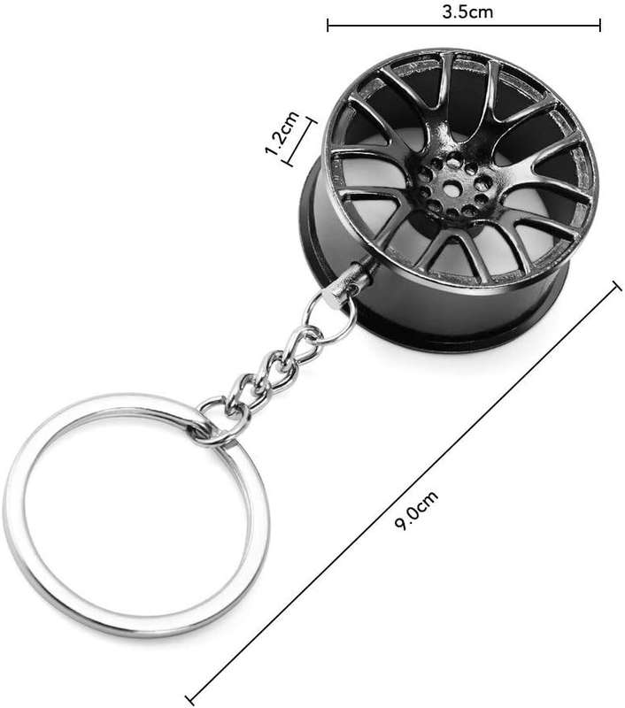 Wheel Rim Key Chain - Black
