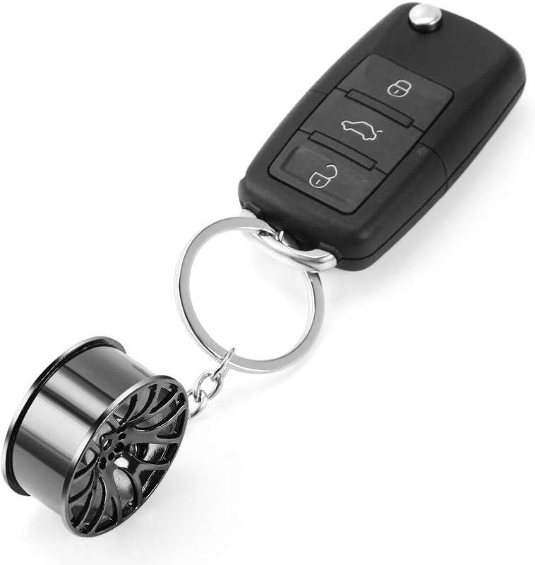 Wheel Rim Key Chain - Black