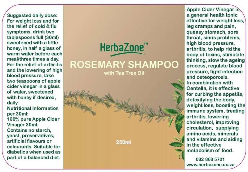 HerbaZone Rosemary Shampoo with Tea Tree Oil