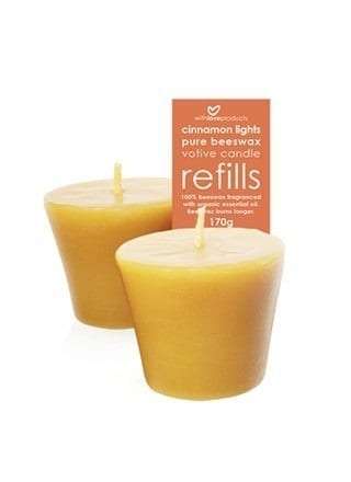 Lights Pure Beeswax Votive Candle Refills (2 REFILLS)