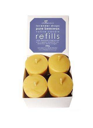 Drops Pure Beeswax Votive Candle Refills (4 Refills)