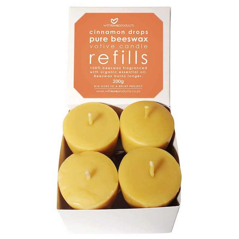 Drops Pure Beeswax Votive Candle Refills (4 Refills)