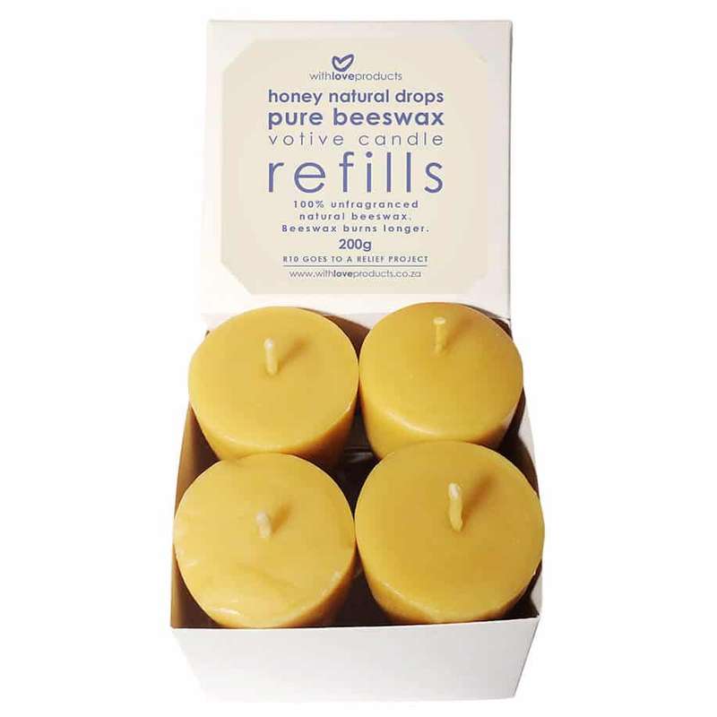 Drops Pure Beeswax Votive Candle Refills (4 Refills)