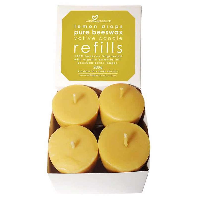 Drops Pure Beeswax Votive Candle Refills (4 Refills)