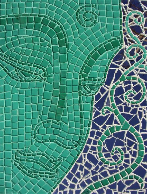 Handcrafted Glass Mosaic  Glass and Mirror