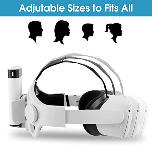 Elite Head Strap for Oculus Quest 2 Gaming Accessories with Battery Pack Bracket Enhanced Comfort an