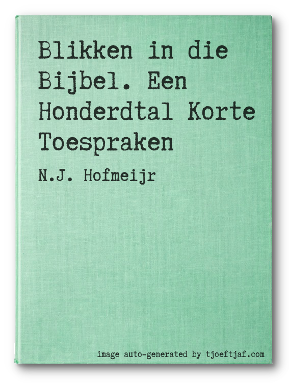 Blikken in die Bijbel. Een Honderdtal Korte Toespraken