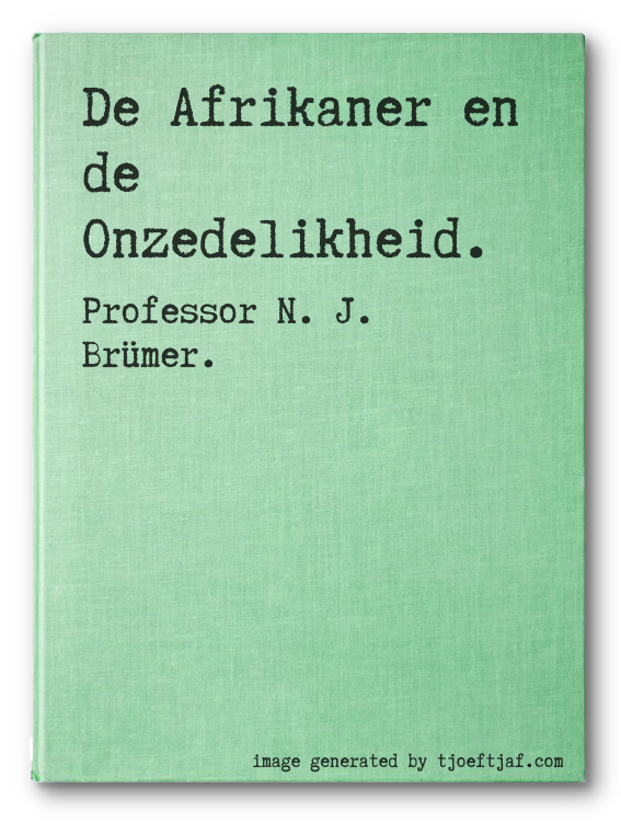 De Afrikaner en de Onzedelikheid.