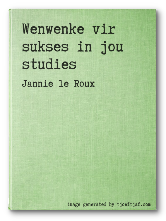Wenwenke vir sukses in jou studies