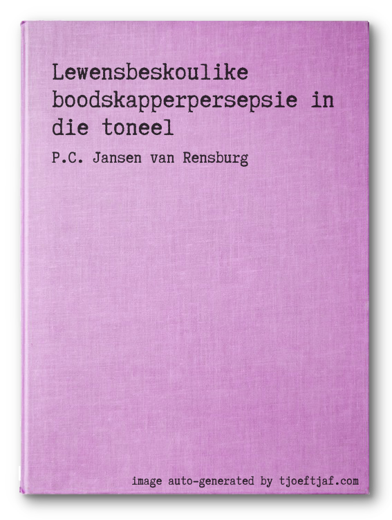 Lewensbeskoulike boodskapperpersepsie in die toneel