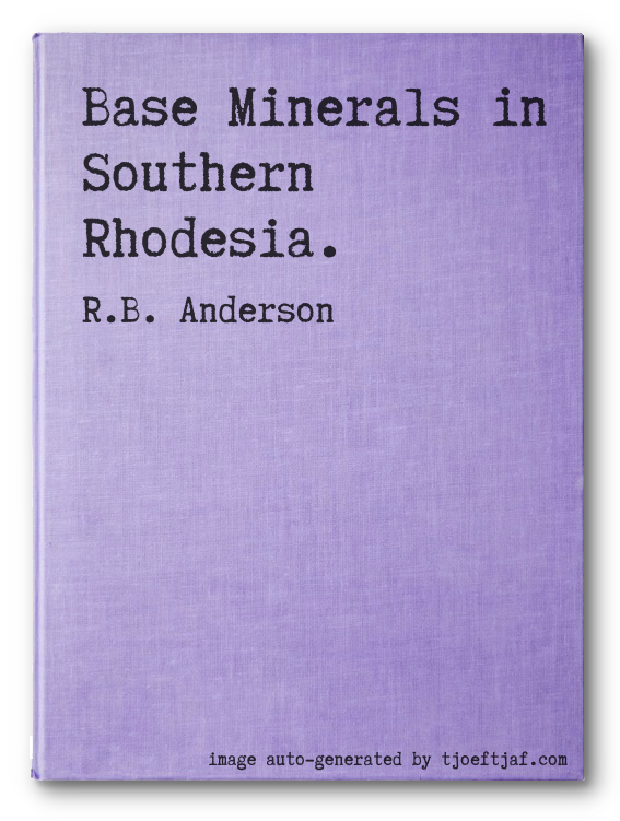 Base Minerals in Southern Rhodesia.
