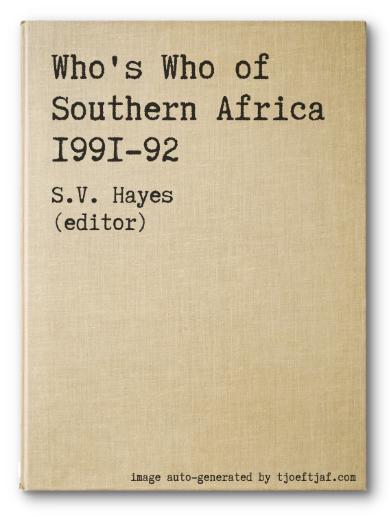 Who's Who of Southern Africa 1991-92