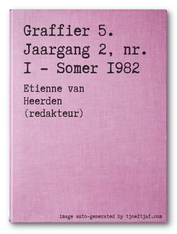 Graffier 5. Jaargang 2, nr. 1 - Somer 1982