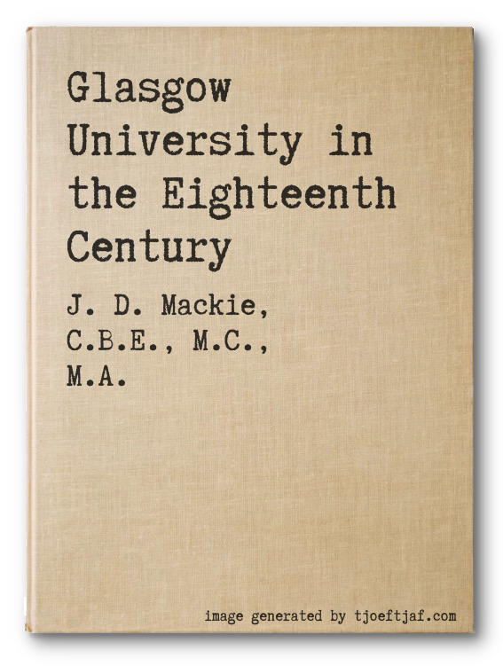 Glasgow University in the Eighteenth Century