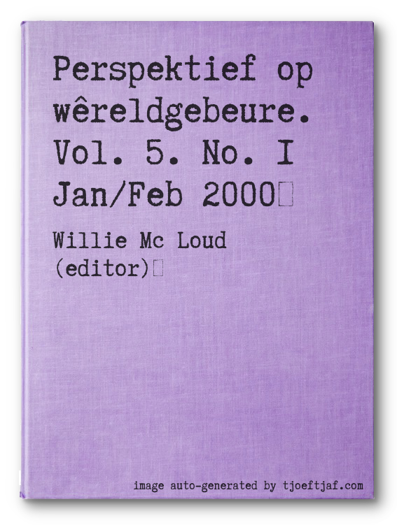 Perspektief op wreldgebeure. Vol. 5. No. 1 Jan/Feb 2000