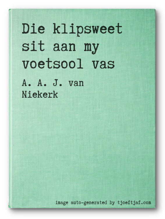 Die klipsweet sit aan my voetsool vas