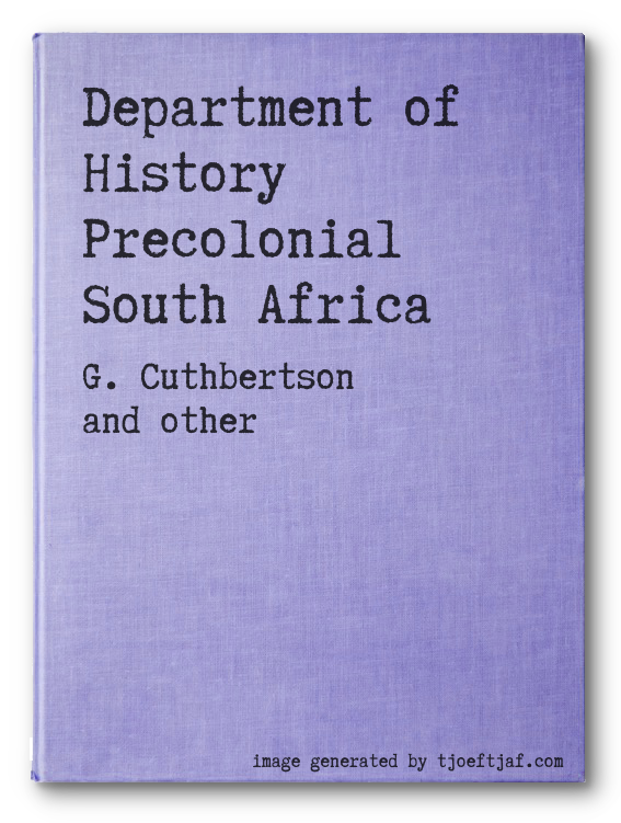 Department of History Precolonial South Africa