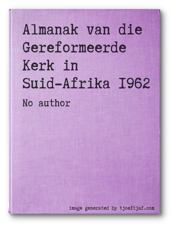 Almanak van die Gereformeerde Kerk in Suid-Afrika 1962