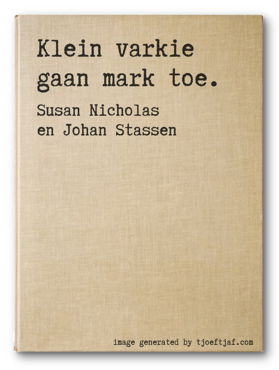 Klein varkie gaan mark toe.