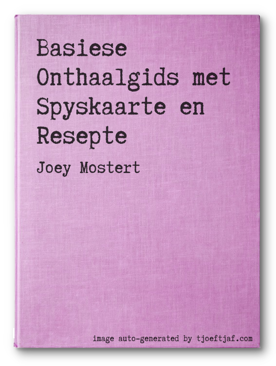 Basiese Onthaalgids met Spyskaarte en Resepte
