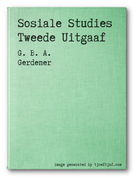 Sosiale Studies Tweede Uitgaaf