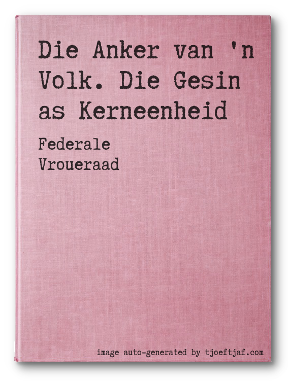 Die Anker van 'n Volk. Die Gesin as Kerneenheid