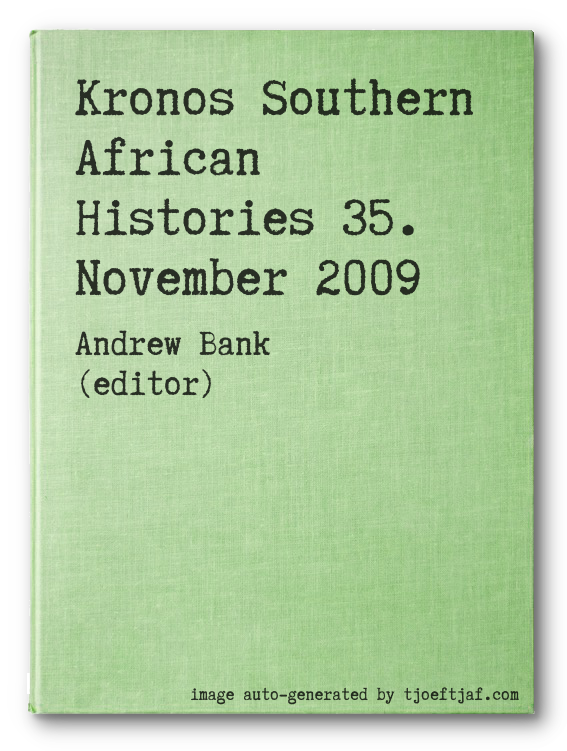 Kronos Southern African Histories 35. November 2009