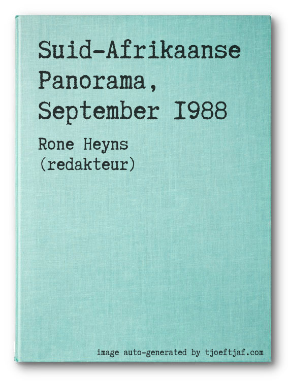 Suid-Afrikaanse Panorama, September 1988