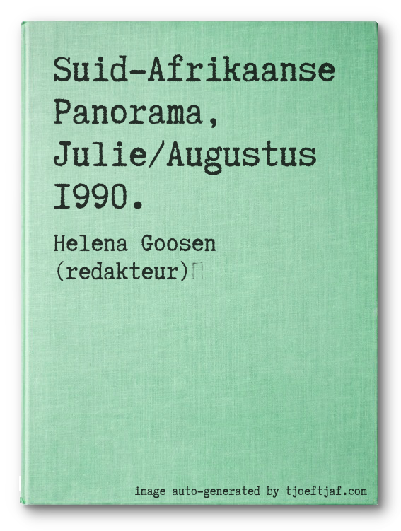 Suid-Afrikaanse Panorama, Julie/Augustus 1990.