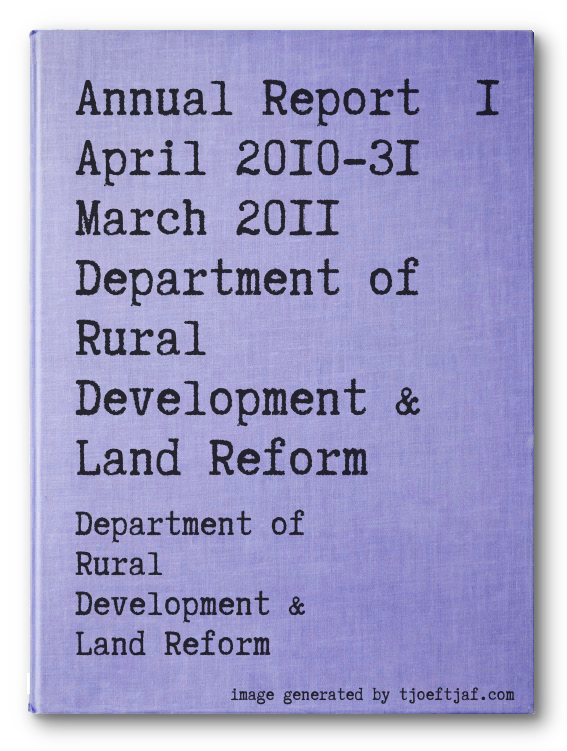 Annual Report  1 April 2010-31 March 2011 Department of Rural Development & Land Reform