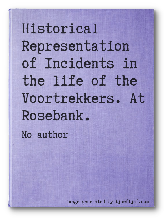 Historical Representation of Incidents in the life of the Voortrekkers. At Rosebank.