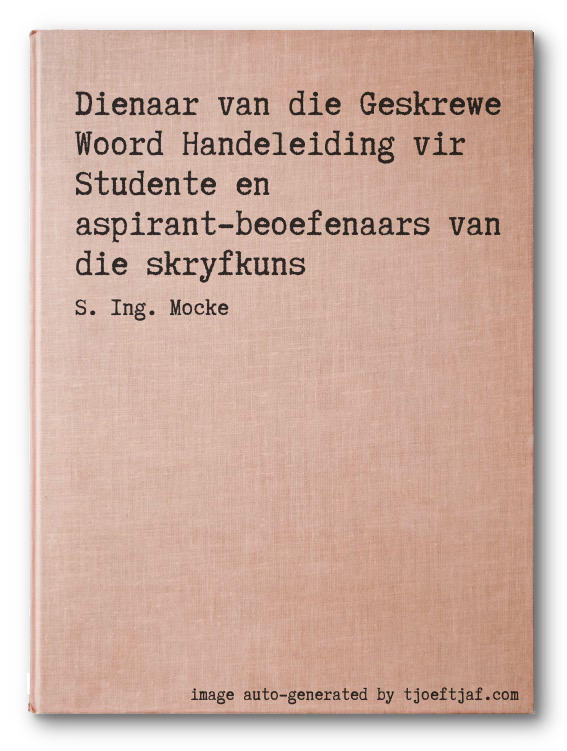 Dienaar van die Geskrewe Woord Handeleiding vir Studente en aspirant-beoefenaars van die skryfkuns