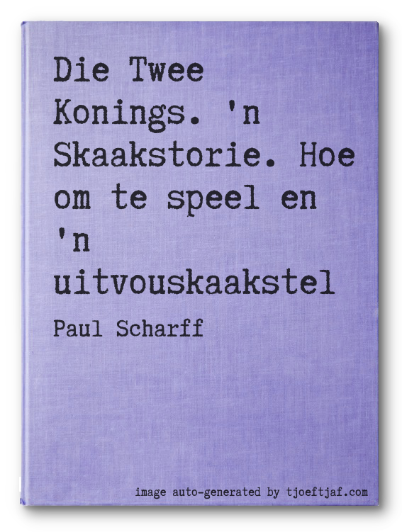 Die Twee Konings. 'n Skaakstorie. Hoe om te speel en 'n uitvouskaakstel