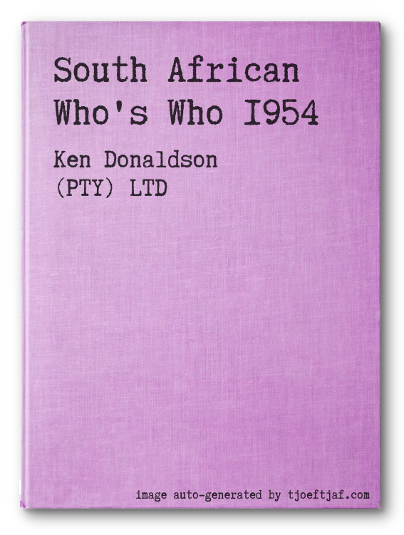 South African Who's Who 1954