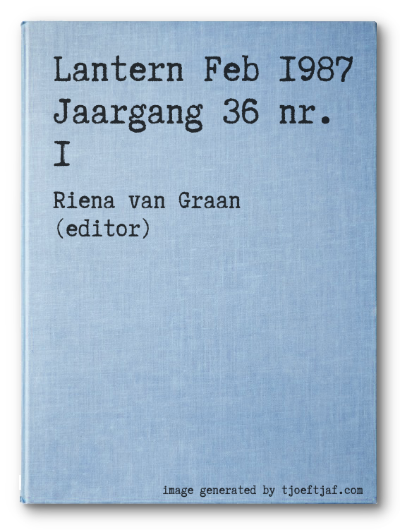 Lantern Feb 1987 Jaargang 36 nr. 1