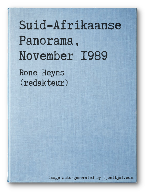 Suid-Afrikaanse Panorama, November 1989